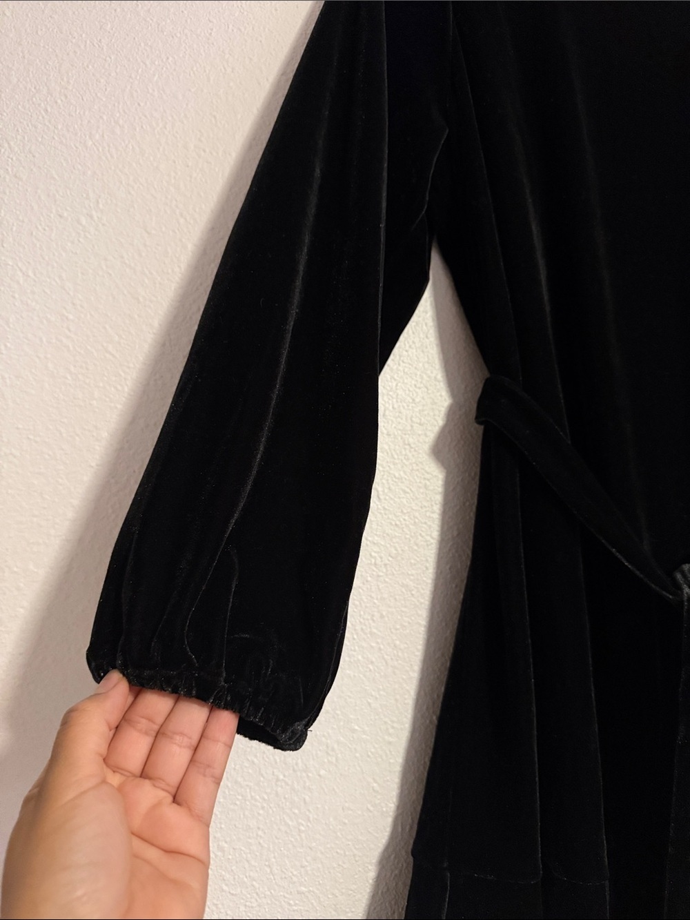 J.Crew Velvet Tie-Waist Mini Dress - Picture 6 of 9